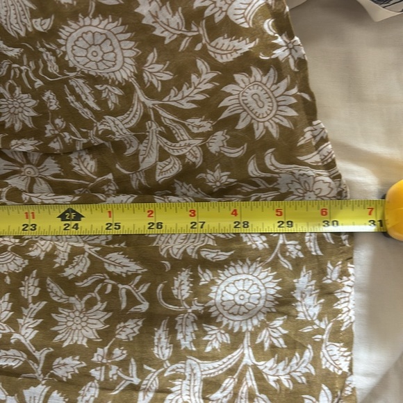 Daughters Of India Kyra Midi Dress Balloon Sleeve Olive  Green XS Cotton Boho - Picture 7 of 7